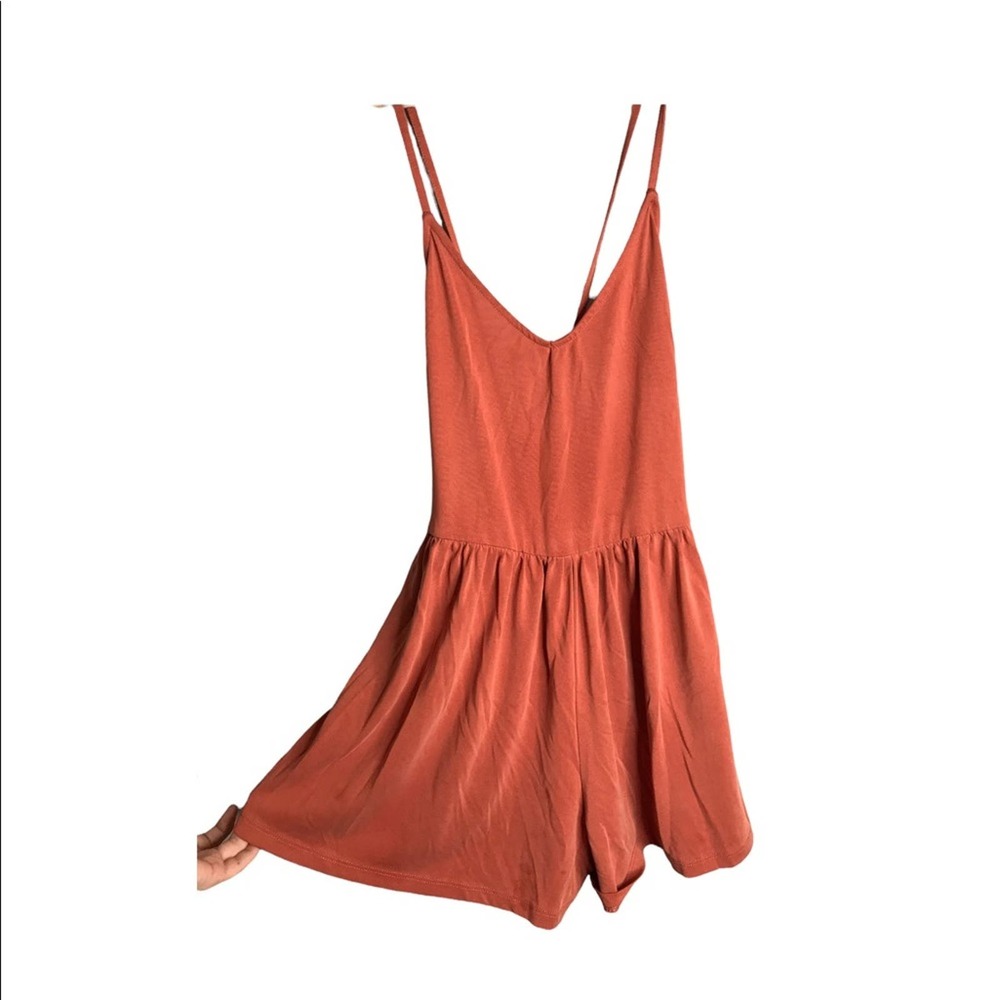 Double zero | Pink Mauve Spaghetti Strap romper •